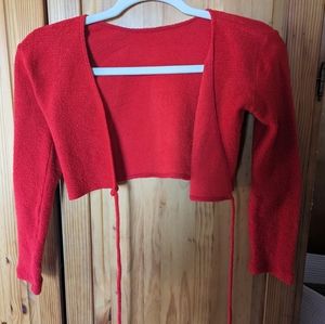 KD Dance Red Bolero Cardigan Sweater Small